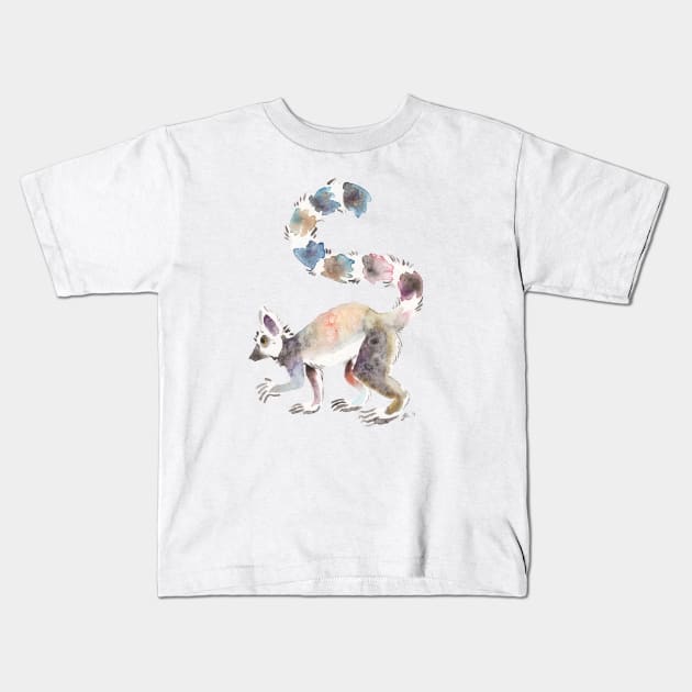 Splotchy Lemur Kids T-Shirt by Temrin